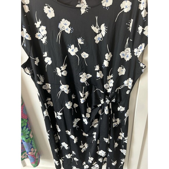 Talbots Effortless Jersey Bella Dress Plus Size 3XLP Floral Short Sleeve 2 Pack - Picture 8 of 12
